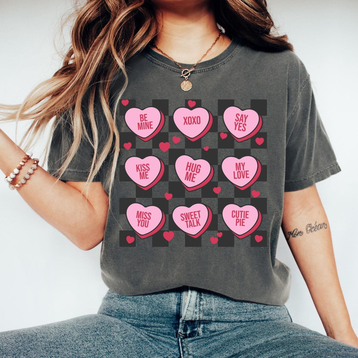 Candy Hearts Shirt, Valentines Tshirt Valentine Day Valentine Valentine ...