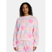 LICENSE Candy Hearts Women's Graphic Sweatshirt with Long Sleeves, Sizes XXS-XXL