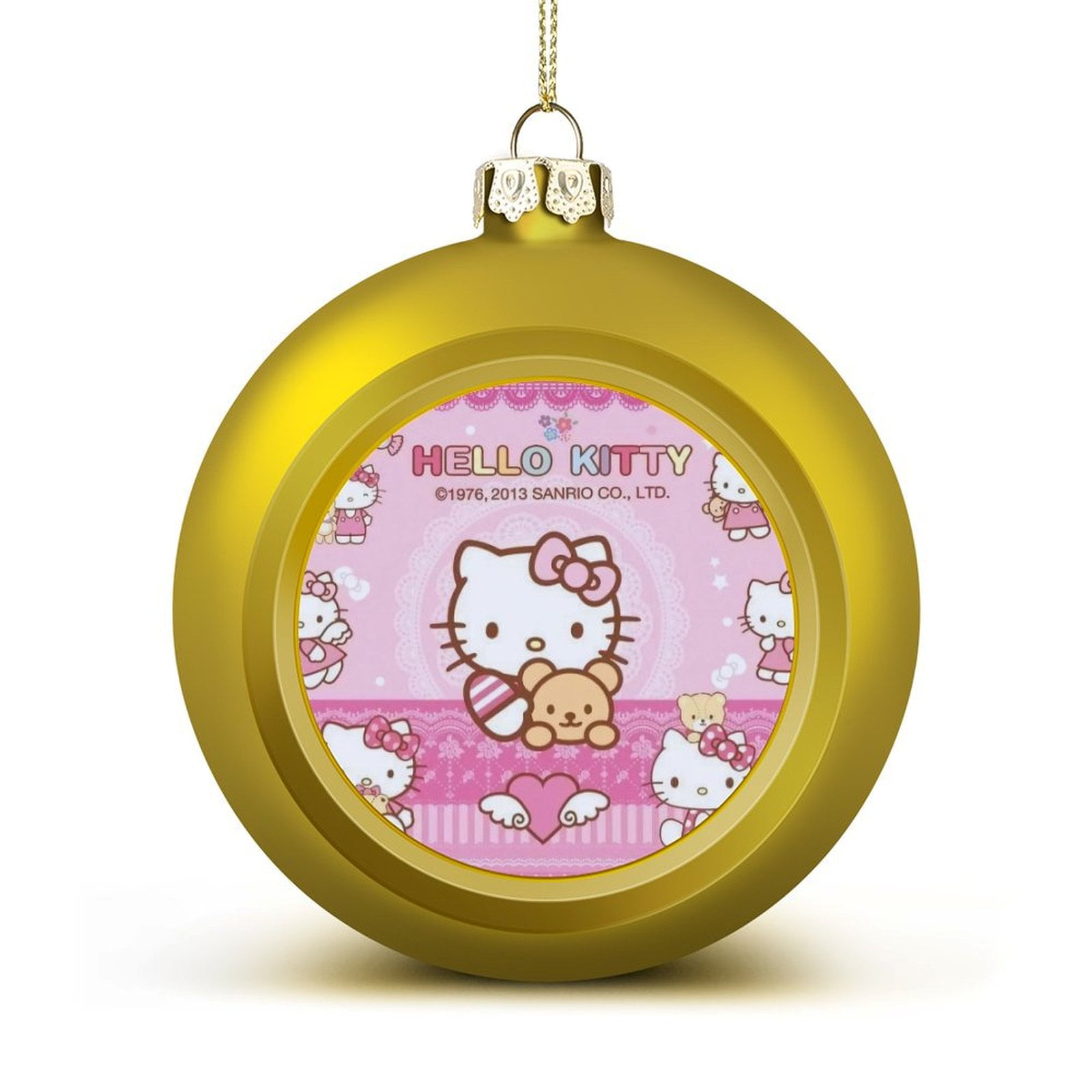 Candy Hello Kitty Christmas Ball Ornaments for Tree,Red and Green