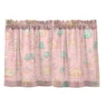thumbnail image 1 of Candy House Pattern 27"x36" Linen Look Cafe Curtain Set with Privacy and UV Protection, 1 of 8