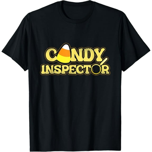 Candy Inspector Corn Sweets Halloween Spooky Trick Or Treat T-Shirt