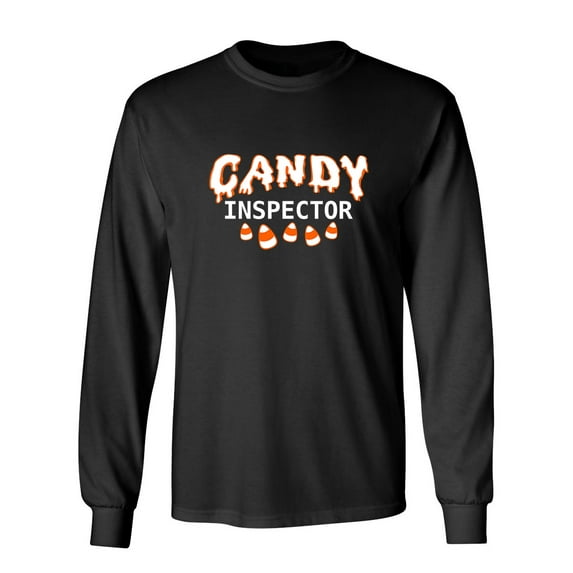Candy Inspector Sarcastic Novelty Gift Idea Adult Humor Funny Men's Long Sleeve Shirts