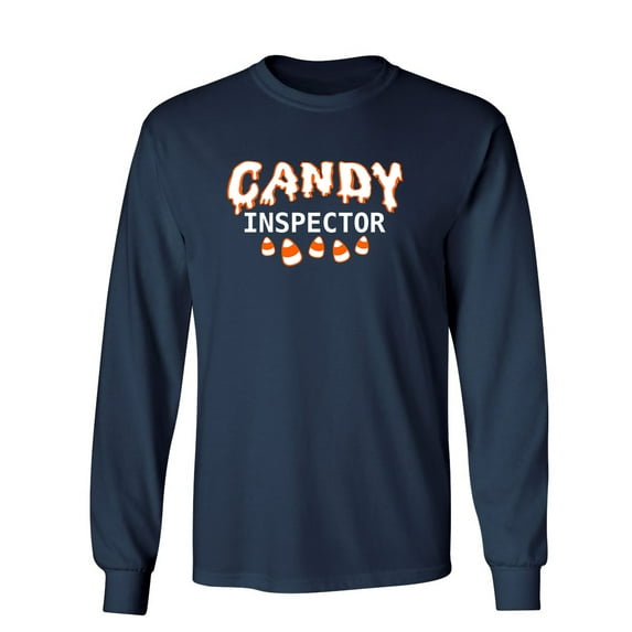Candy Inspector Sarcastic Novelty Gift Idea Adult Humor Funny Men's Long Sleeve Shirts