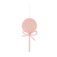 thumbnail image 1 of Candy-Inspired Christmas Lollipop Pendant - Adorable Red & Pastel Candy Swirl Ornament with Sparkling Bow,Durable & Festive for Tree & Gifting, 1 of 3