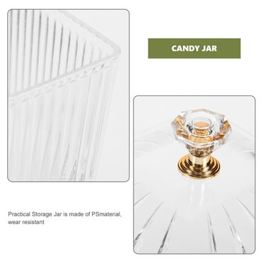 Candy Jar 2pcs Candy Jars with Lids Snacks Canister for Home Kitchen Party (3.54X3.54X2.95Inch)