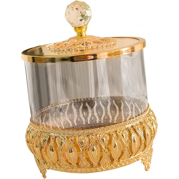 Candy Jar Biscuit Containers Transparent Luxurious Food Canisters Display Organization for Bedroom Vanity Parties Centerpieces, M