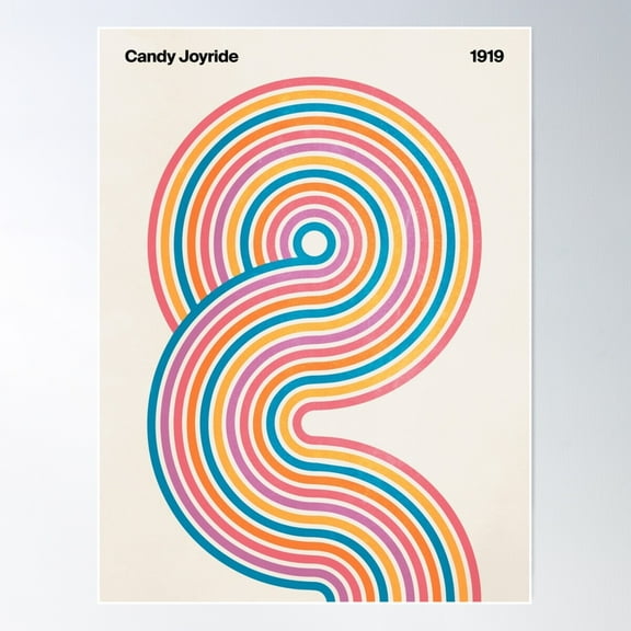 Candy Joyride Poster Wall Art, Modern Wall Decor For Living Room Bedroom, 12x18 UNFRAMED