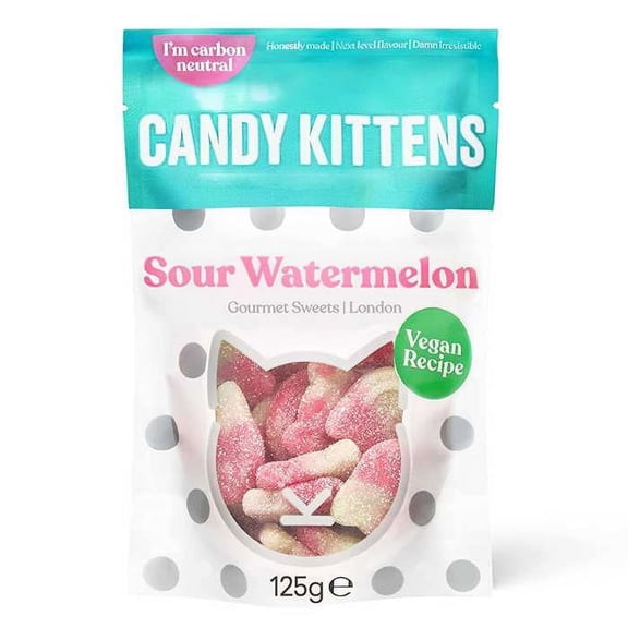 Candy Kitten Sour Watermelon Sweets 140G, Imported from Britain