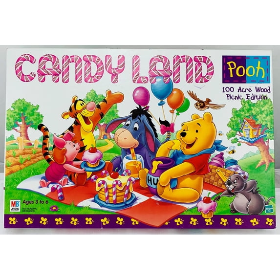 Candy Land 100 Acre Wood Pooh Edition - 1998 - Milton Bradley - Great Condition