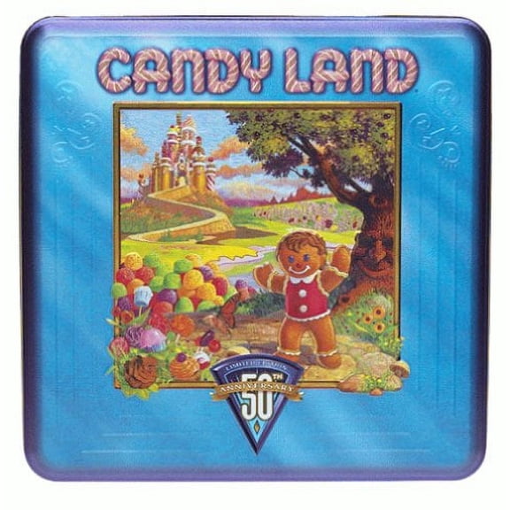 Open Box Candy Land 50th Anniversary Game Tin
