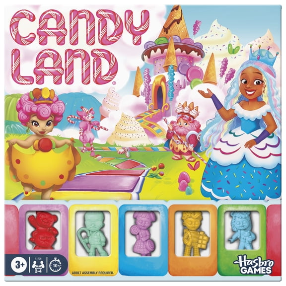 Candy Land Board Game for Kids, Classic Preschool Game for 2-4 Players, Ages 3+