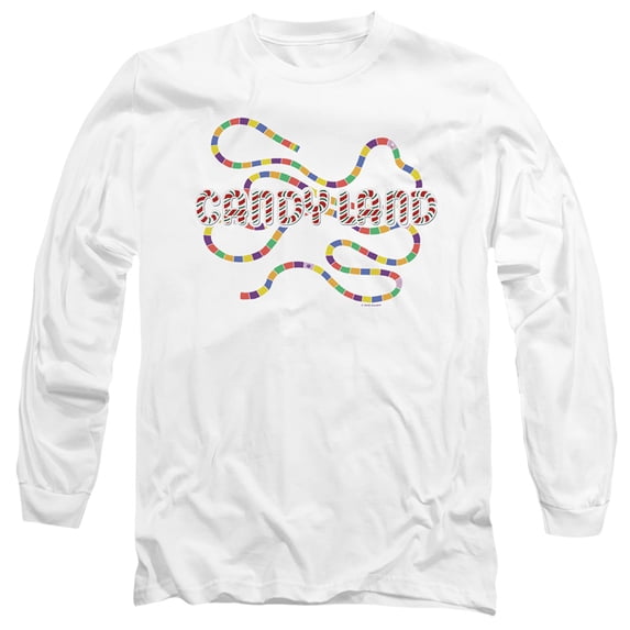 Candy Land Candy Land Board Long Sleeve Adult 18/1 T-Shirt White