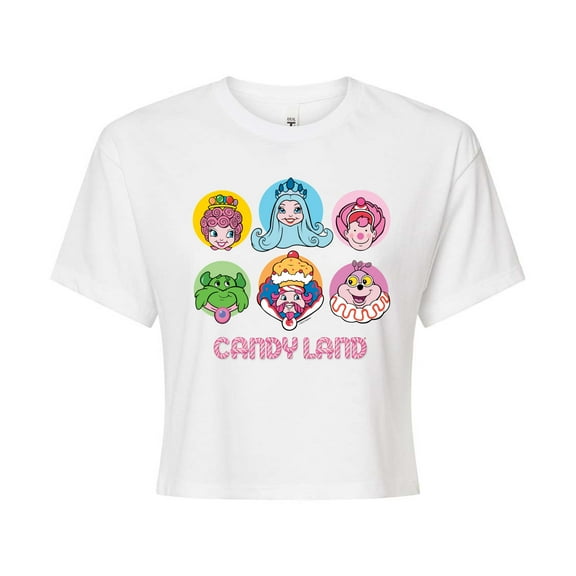 Candy Land - Character Grid - Junior's Cropped Tee