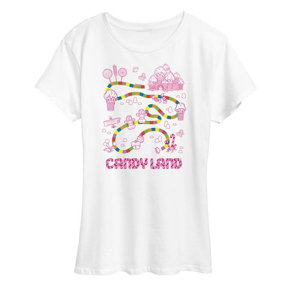 Candy Land - Game Board - Women's Short Sleeve Graphic T-Shirt