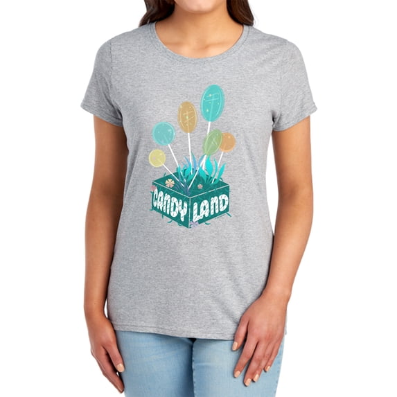 Candy Land Isometric Lollipop Block Women's T Shirt, Athletic Heather, Small