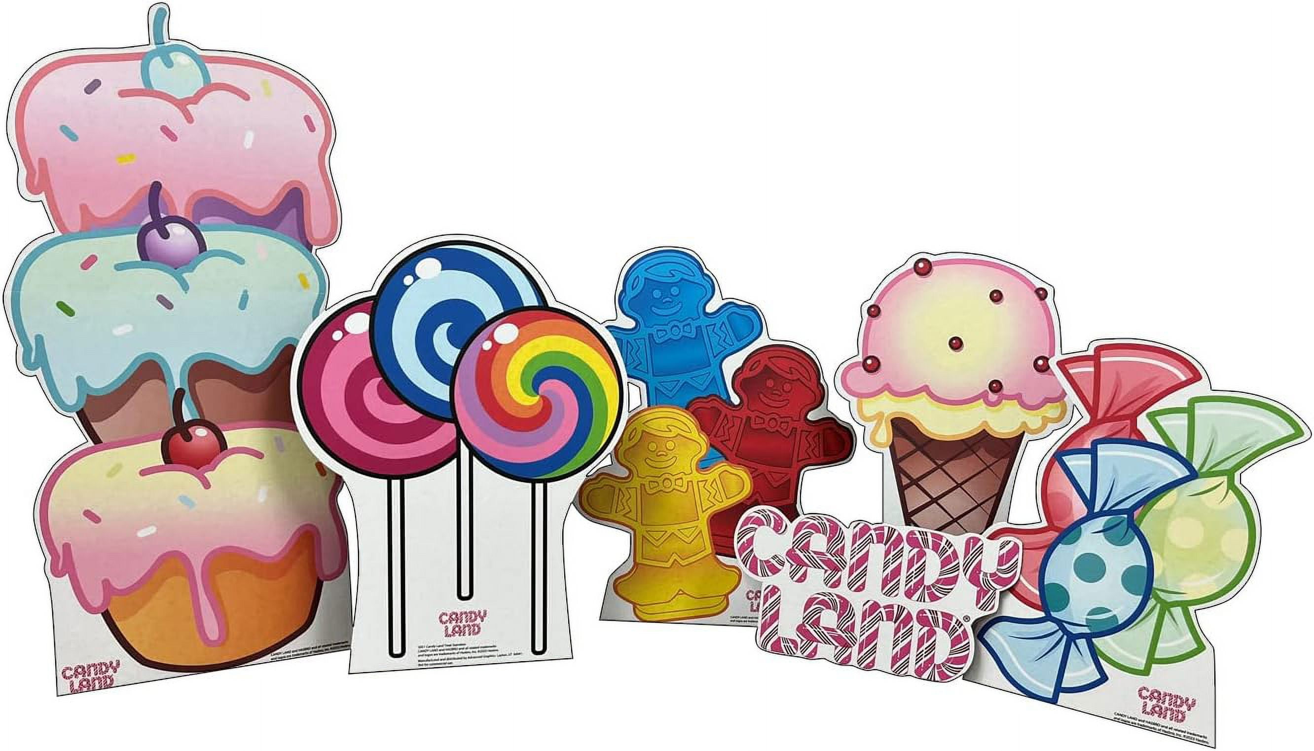 Candy Land Treat 5 Pack Cardboard Cutout Standees Candy Land