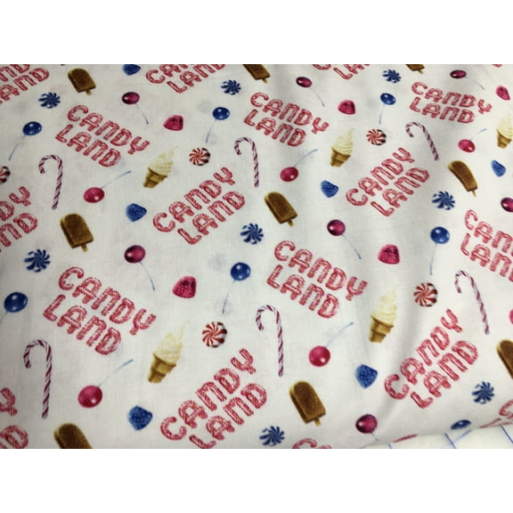 Candy Land Treats 100 % Cotton by the half yard Fabric