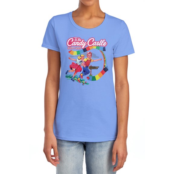 Candy Land to The Candy Castle Women's T Shirt, Carolina Blue, Small