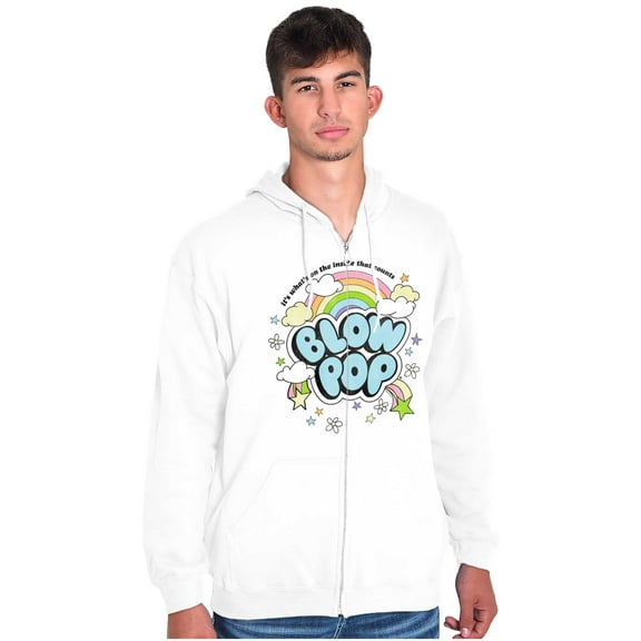 Candy Logo Whats On The Inside Unisex Plus Size Zip Hoodie Brisco Brands 5X