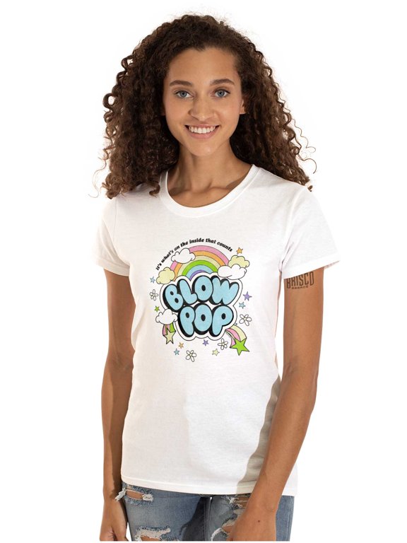 Candy Logo Whats On The Inside Women's T Shirt Ladies Tee Brisco Brands L