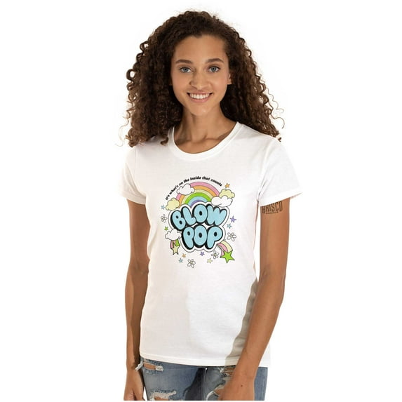 Candy Logo Whats On The Inside Women's T Shirt Ladies Tee Brisco Brands S