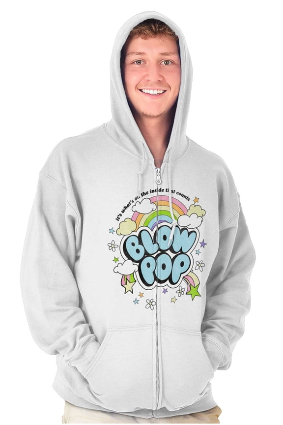 Candy Logo Whats On The Inside Zip Up Hoodie Men's Women's Brisco Brands X