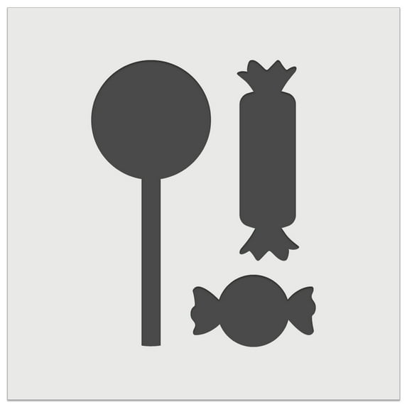 Candy Lollipop DIY Cookie Wall Craft Stencil - 3.5 Inch