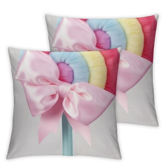 Candy Lollipop Shaped Plush Pillow Fake Candy Lollipop Pillow Cute Throw Cushion for Sofa Bedroom Living Room…
