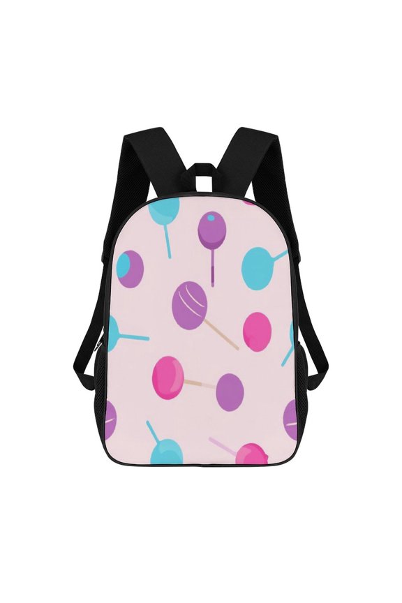 Candy Lollipops Pattern Print 3D Print 17in adolescent backpack Bags knapsack Laptop