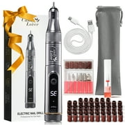 Candy Lover 35000 RPM Nail Drill, Cordless Electric Nail Drill Kit, Professional Rechargeable Nail File Manicure Pedicure Kit, Portable Efile Set