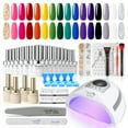 thumbnail image 1 of Candy Lover Gel Nail Kit with UV Lamp, 16 Colors All Season Gel Nail Polish Set, 132W UV Nail Light & Nail Art Accessories, Valentine's Gift for Girls Women, 1 of 8