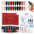 thumbnail image 1 of Candy Lover Gel Nail Polish Kit, 12 Colors Warm Christmas Nail Gel Kit with Greeting Card & 72W UV Nail Lamp, Salon Quality Long-lasting Gel Polish Set, Gift for Girl Women DIY Manicure, 1 of 13
