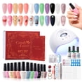 thumbnail image 1 of Candy Lover Gel Nail Polish Kit, 12 Colors Romantic Macaron Nail Gel Kit with Greeting Card & 72W UV Nail Lamp, Salon Quality Long-lasting Gel Polish Set, Gift for Girl Women DIY Manicure, 1 of 13