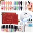 thumbnail image 1 of Candy Lover Gel Nail Polish Kit, 12 Colors Romantic Macaron Nail Gel Kit with Greeting Card & 72W UV Nail Lamp, Salon Quality Long-lasting Gel Polish Set, Gift for Girl Women DIY Manicure, 1 of 13