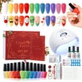 thumbnail image 1 of Candy Lover Gel Nail Polish Kit, 12 Colors Classic Rainbow Nail Gel Kit with Greeting Card & 72W UV Nail Lamp, Salon Quality Long-lasting Gel Polish Set, Gift for Girl Women DIY Manicure, 1 of 13