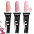 thumbnail image 1 of Candy Lover Nail Extension Gel, 3 Colors Poly Gel Nail Builder Gel, Pink Light Orange Light Pink Nail Thickening Solution Manicure Poly Nail Gel Kit, 1 of 8