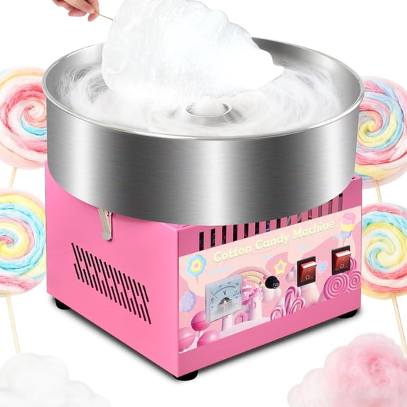 Candy Machine Commercial, 1000W Candy Maker Machine, Candy Floss Maker with Stainless Bowl, Sugar Scoop,double easy and safe to use for , , Party, Birthday, Festival
