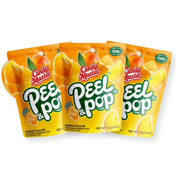 Candy Master Peel&Pop Peelable Gummy (3 Pack,Mango)