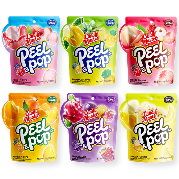 Candy Master Peel&Pop Peelable Gummy (6 Pack,All Flavor Mixed)