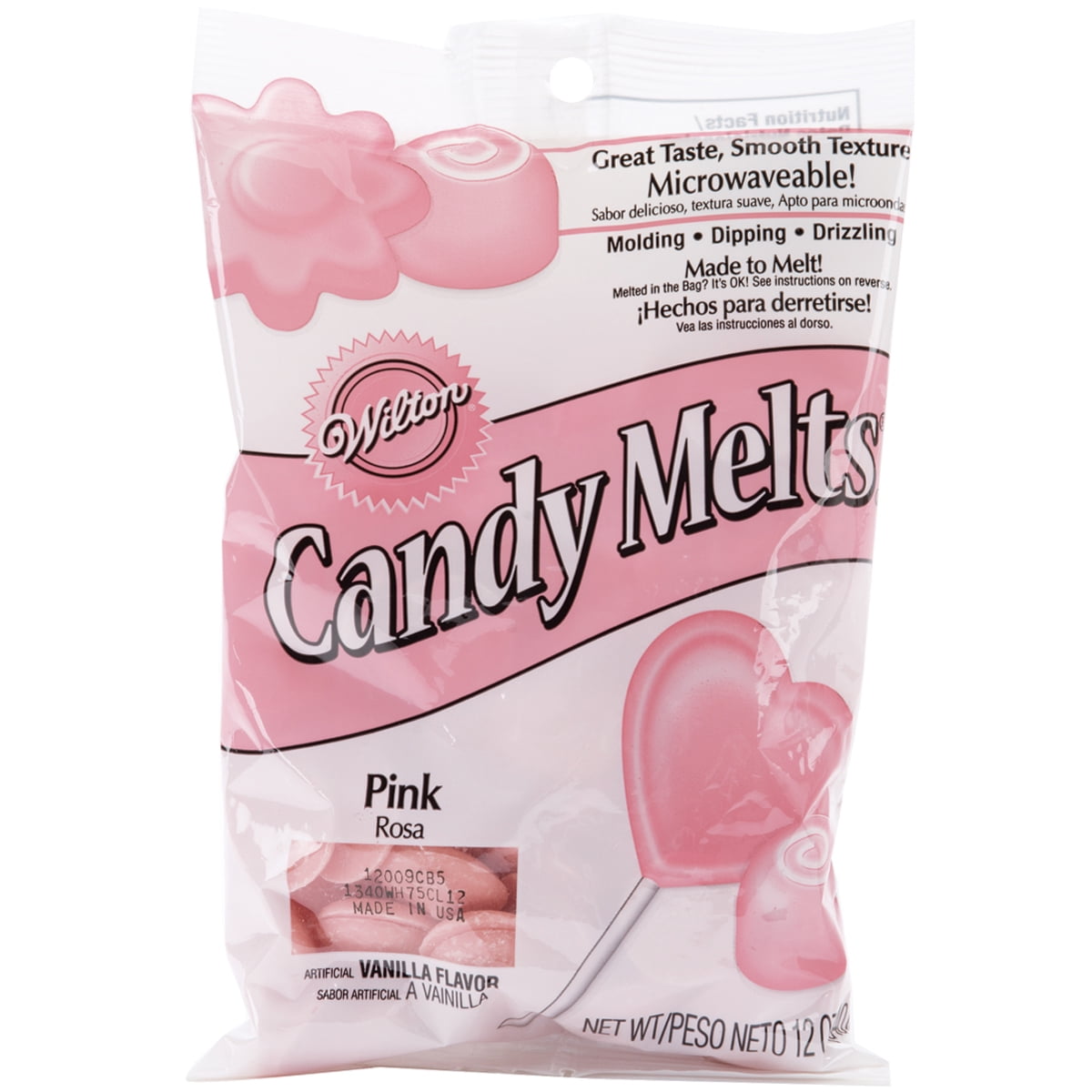 Wilton Bright Pink Candy Melts, Artificial Vanilla - 12 oz bag