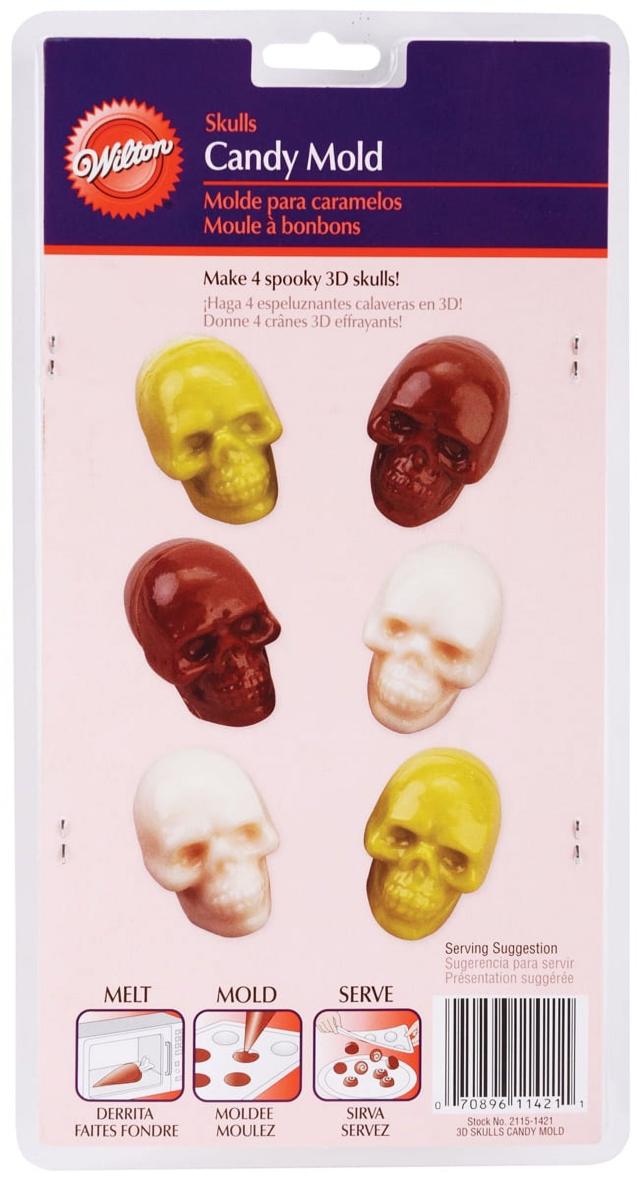 Wilton Silicone Mold-Skull, 6 Cavity