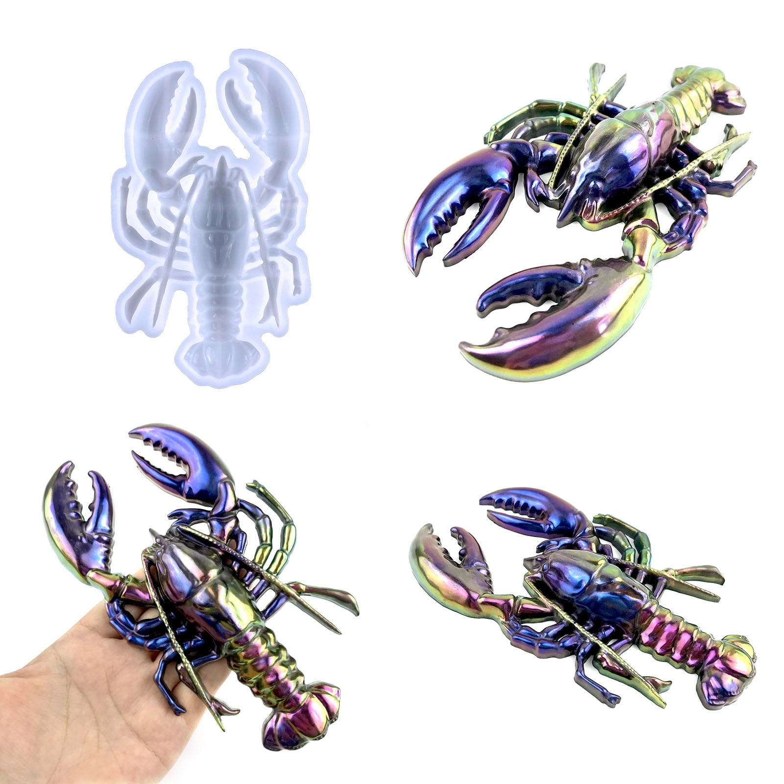 Candy Molds Clearance Semi Stereoscopic Plastic Dripping Mould for Lobster Pendant DIY Crawfish