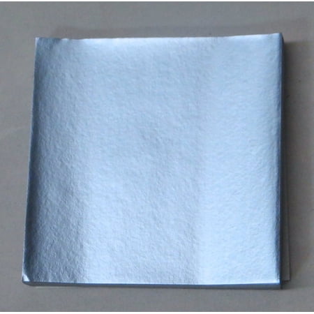 Candy Molds N More 3 x 3 inch Dull Matte Blue Confectoinery Foil Wrappers, 500 Sheets