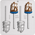 Yield Point Plastic Candy Molds N More 4-Cavity Pirate Ship Lollipop Plastic Chocolate ...