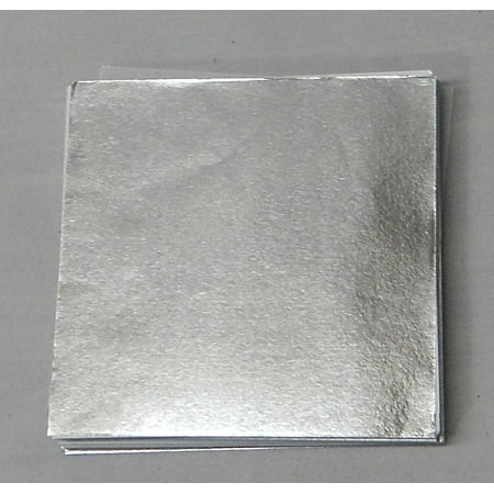 Candy Molds N More 4 x 4 inch Silver Confectionery Foil Wrappers, 125 Sheets