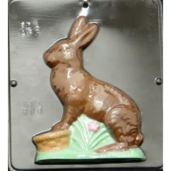 Candy Molds N More Bunny 7 1/4-Cavity Chocolate Candy Mold, Facing Left, 1 Count, 806