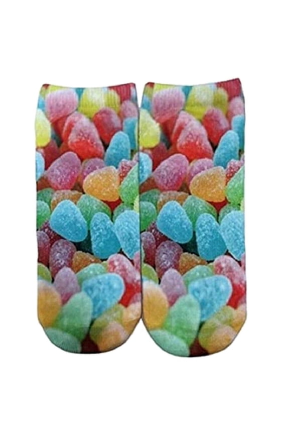 Candy No Show Women's Socks One Size (9-11) Gum Drops