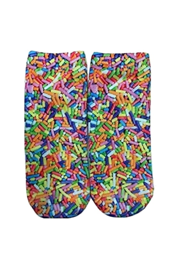 Candy No Show Women's Socks One Size (9-11) Sprinkles