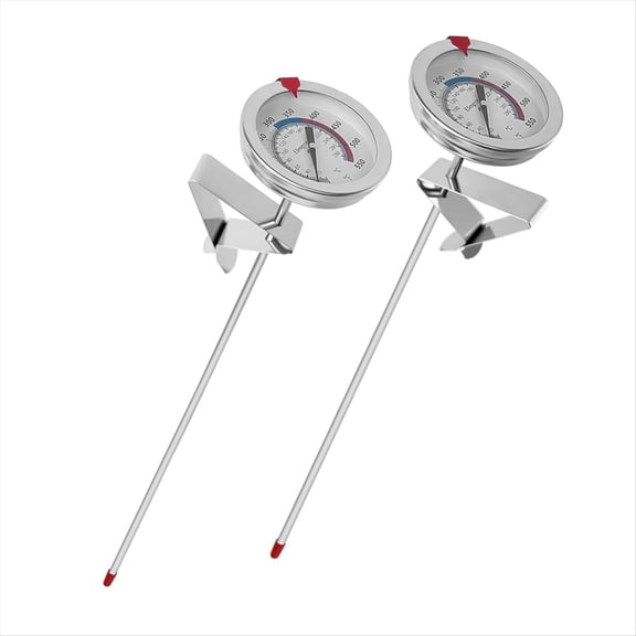 Candy Oil Thermometer for Fring,Deep Fry Thermometer with Pot Clip,12Inch Probe - for Tall Pots,Beef,Lamb, Meat Cooking
