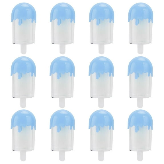 Candy Organizer 12Pcs Ice Cream Shape Candy Box Plastic Candy Case Container Wedding Party SuppliesBlue